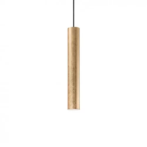 függesztett lámpa arany színű vázzal és fém testtel beltéri használatra ideal-lux-141817 - moretti.hu