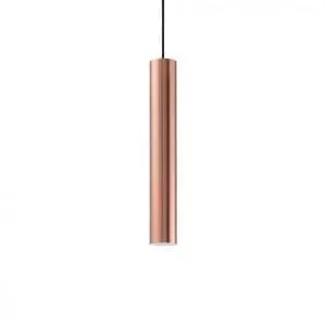 függesztett lámpa réz színű vázzal és fém testtel beltéri használatra ideal-lux-141855 - moretti.hu