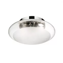 fali lámpa ezüst színű vázzal és üveg testtel beltéri használatra ideal-lux-14814 - moretti.hu