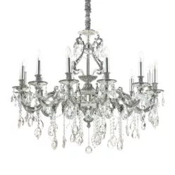 csillár ezüst színű vázzal és fém testtel beltéri használatra ideal-lux-164953 - moretti.hu