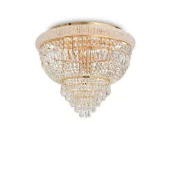 mennyezeti lámpa arany színű vázzal és fém testtel beltéri használatra ideal-lux-201016 - moretti.hu
