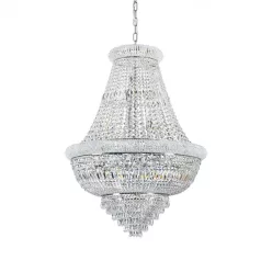 függesztett lámpa króm színű vázzal és fém testtel beltéri használatra ideal-lux-243597 - moretti.hu