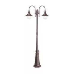 kültéri kandeláber kávé színű vázzal és fém testtel kerti használatra ideal-lux-246840 - moretti.hu