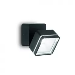 kültéri fali lámpa fekete színű vázzal és fém testtel kerti használatra ideal-lux-285535 - moretti.hu