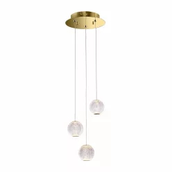  ITALUX 5902854536788 ROSARIO Glamour Függesztett Lámpa Arany LED IP20