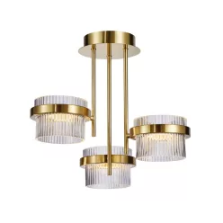   ITALUX 5902854539765 TIARA Glamour Mennyezeti Lámpa Átlátszó, Arany LED IP20