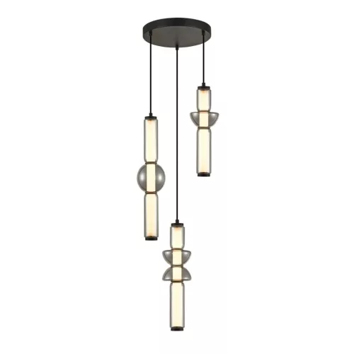 ITALUX 5902854539826 BRUNI Modern Led Függesztett Lámpa Matt Fekete, Halványszürke LED IP20