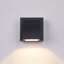   ITALUX PL-436B EDGAR Modern Kültéri Fali Lámpa Fekete LED IP54