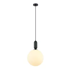   ITALUX PND-02340-1L-BK ALDEVA Glamour Függesztett Lámpa Fehér, Fekete E27 IP20