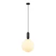 ITALUX PND-02340-1L-BK ALDEVA Glamour Függesztett Lámpa Fehér, Fekete E27 IP20