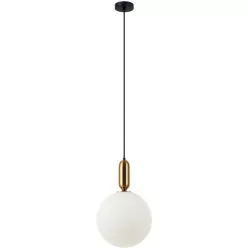   ITALUX PND-02340-1L-BRO ALDEVA Glamour Függesztett Lámpa Antik Bronz, Fehér E27 IP20