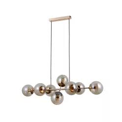   ITALUX PND-1098-8-GD MOLITE Többágú Függesztett Lámpa Borostyán, Arany E14 IP20