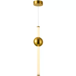   ITALUX PND-16357-CA-1 HALLING Modern Led Függesztett Lámpa Fehér, Réz LED IP20