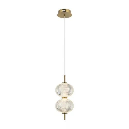 ITALUX PND-29038-2-GD LAZIE Glamour Függesztett Lámpa Sárgaréz, Átlátszó LED IP20