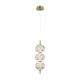 ITALUX PND-29038-3-GD LAZIE Glamour Függesztett Lámpa Sárgaréz, Átlátszó LED IP20