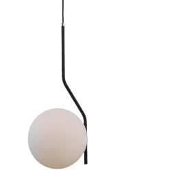   ITALUX PND-3300-1-BK CARIMI Glamour Függesztett Lámpa Fehér, Fekete E27 IP20