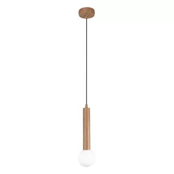   ITALUX PND-33574-1-WD FILANO Hengeres Függesztett Lámpa Barna, Opál G9 IP20