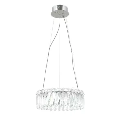   ITALUX PND-34364-2-CH-CL NOSTA Kristály Függesztett Lámpa Króm, Átlátszó LED IP20