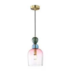   ITALUX PND-37462B-MC-GD MANSO Modern Függesztett Lámpa Piros, Kék, Arany E14 IP20