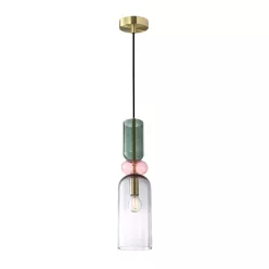   ITALUX PND-37462D-MC-GD MANSO Modern Függesztett Lámpa Piros, Kék, Arany E14 IP20