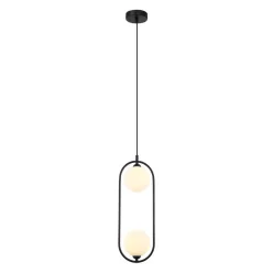   ITALUX PND-3965-2-BK LUPUS Modern Függesztett Lámpa Fehér, Fekete G9 IP20