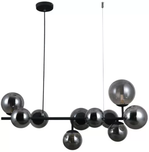 ITALUX PND-40423-10 FRONTERA Glamour Függesztett Lámpa Fekete, Füstös G9 IP20