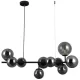 ITALUX PND-40423-10 FRONTERA Glamour Függesztett Lámpa Fekete, Füstös G9 IP20