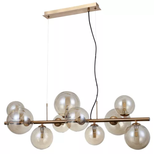 ITALUX PND-406007-10-HBR CANELLO Glamour Függesztett Lámpa Borostyán, Mézédes, Sárgaréz G9 IP20