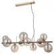 ITALUX PND-406007-10-HBR CANELLO Glamour Függesztett Lámpa Borostyán, Mézédes, Sárgaréz G9 IP20