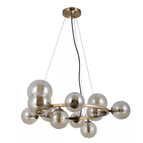 ITALUX PND-406007-11-HBR CANELLO Glamour Függesztett Lámpa Borostyán, Mézédes, Sárgaréz G9 IP20