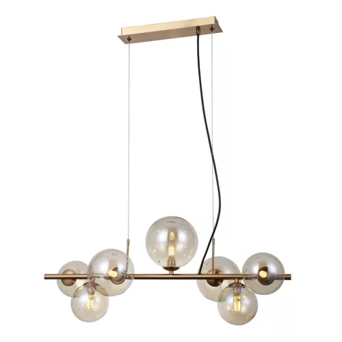 ITALUX PND-406007-7-HBR CANELLO Glamour Függesztett Lámpa Borostyán, Mézédes, Sárgaréz G9 IP20