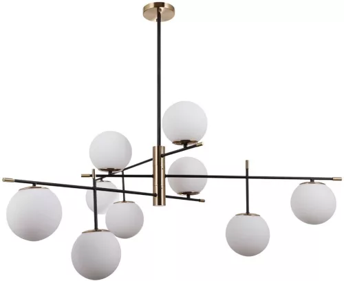 ITALUX PND-43660-9 STELIA Többágú Függesztett Lámpa Antik Bronz, Fehér, Matt Fekete E14 IP20
