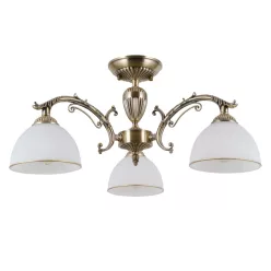   ITALUX PND-5122-3 FENEZA Klasszikus Csillár Antik Bronz, Fehér E27 IP20