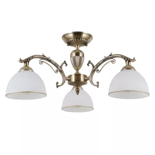 ITALUX PND-5122-3 FENEZA Klasszikus Csillár Antik Bronz, Fehér E27 IP20