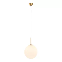   ITALUX PND-5578-1L-BRO DEORE Glamour Függesztett Lámpa Antik Bronz, Fehér E27 IP20