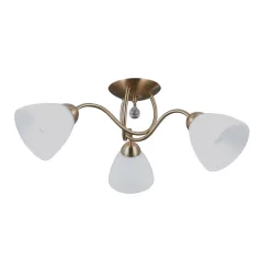   ITALUX PND-5643-3-HBR LUGANO Mennyezeti Csillár Fehér, Króm, Opál E27 IP20