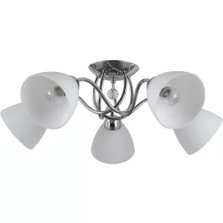  ITALUX PND-5643-5 LUGANO Mennyezeti Csillár Fehér, Króm E27 IP20