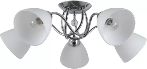 ITALUX PND-5643-5 LUGANO Mennyezeti Csillár Fehér, Króm E27 IP20
