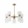 ITALUX PND-57602-5-BRO MONZA Glamour Csillár Fehér, Sárgaréz E27 IP20