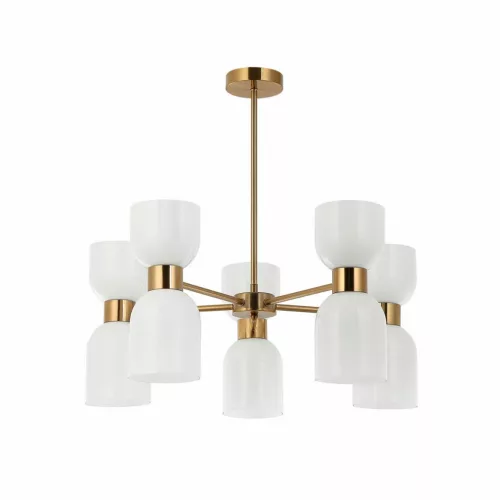 ITALUX PND-57602-5-BRO MONZA Glamour Csillár Fehér, Sárgaréz E27 IP20