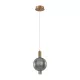 ITALUX PND-83631-1-BROSG LENTI Glamour Függesztett Lámpa Fekete, Füstös, Arany LED IP20