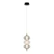 ITALUX PND-84938-3-BK TESTA Modern Led Függesztett Lámpa Fehér, Fekete, Átlátszó LED IP20