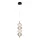 ITALUX PND-84938-4V-BK TESTA Glamour Függesztett Lámpa Fehér, Fekete, Átlátszó LED IP20
