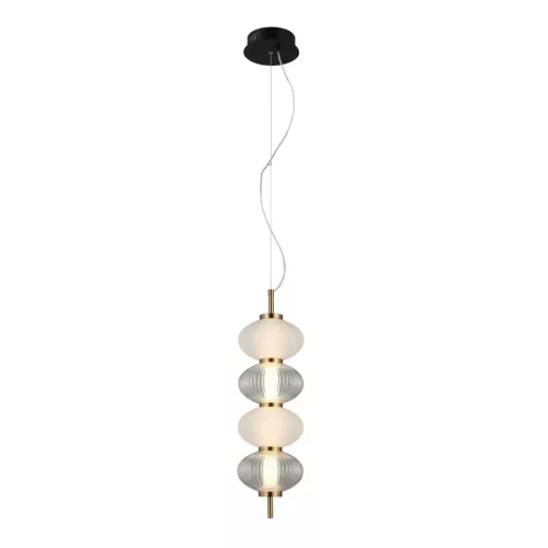 ITALUX PND-84938-4V-BK TESTA Glamour Függesztett Lámpa Fehér, Fekete, Átlátszó LED IP20
