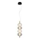 ITALUX PND-84938-4V-BK TESTA Glamour Függesztett Lámpa Fehér, Fekete, Átlátszó LED IP20
