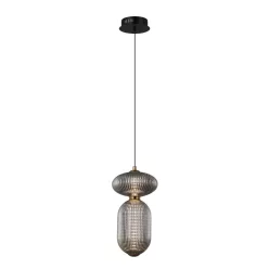   ITALUX PND-8545-2A-AB-SG NICO Glamour Függesztett Lámpa Antik Sárgaréz, Fekete, Füstös, Arany LED IP20