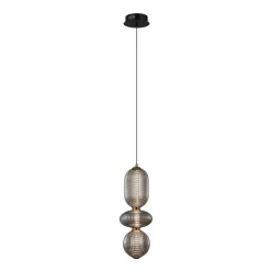   ITALUX PND-8545-3-AB-SG NICO Glamour Függesztett Lámpa Antik Sárgaréz, Fekete, Füstös, Arany LED IP20