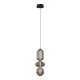 ITALUX PND-8545-3-AB-SG NICO Glamour Függesztett Lámpa Antik Sárgaréz, Fekete, Füstös, Arany LED IP20