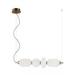   ITALUX PND-8545-4H-AB-WH NICO Modern Led Függesztett Lámpa Fehér, Fekete, Arany LED IP20