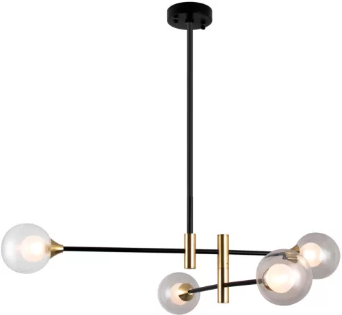 ITALUX PND-9148-4 MARINO Glamour Csillár Fekete, Sárgaréz, Átlátszó G9 IP20
